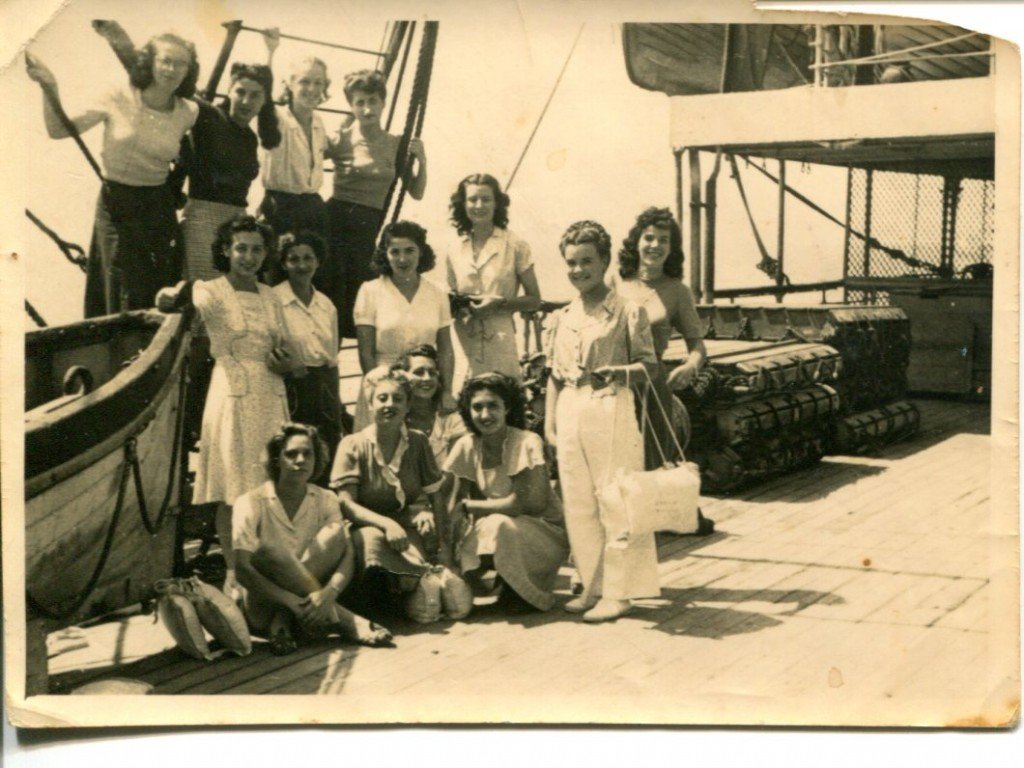 War Brides Group Photo on Ship